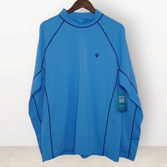 Coolibar Swim Coolibar Mens Tulum Long Sleeve Surf Rash Guard